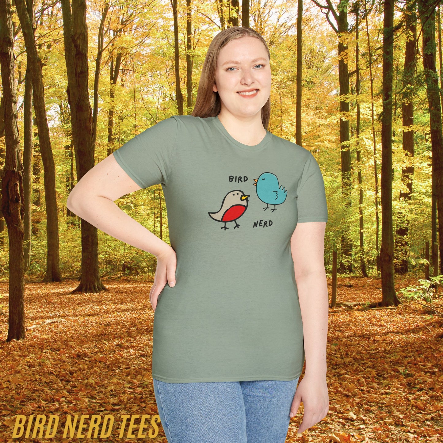 Cute Bird Nerd Unisex T-Shirt, Funny Gift for Bird Lovers, Casual Wear for Nature Enthusiasts, Gift for Birthdays, Holidays, Birdwatching