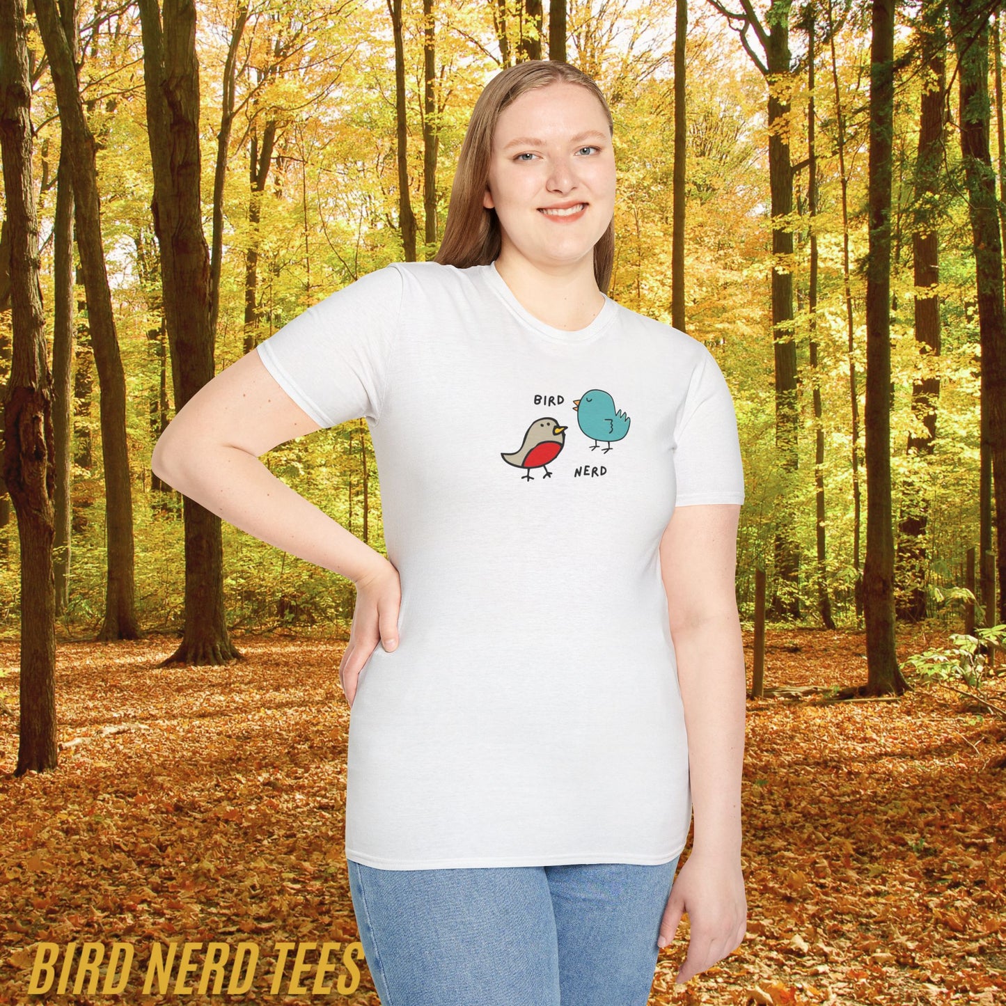 Cute Bird Nerd Unisex T-Shirt, Funny Gift for Bird Lovers, Casual Wear for Nature Enthusiasts, Gift for Birthdays, Holidays, Birdwatching