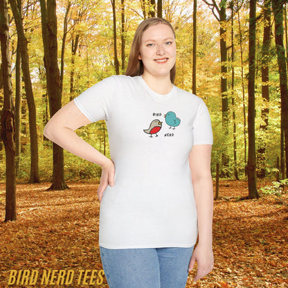 Cute Bird Nerd Unisex T-Shirt, Funny Gift for Bird Lovers, Casual Wear for Nature Enthusiasts, Gift for Birthdays, Holidays, Birdwatching