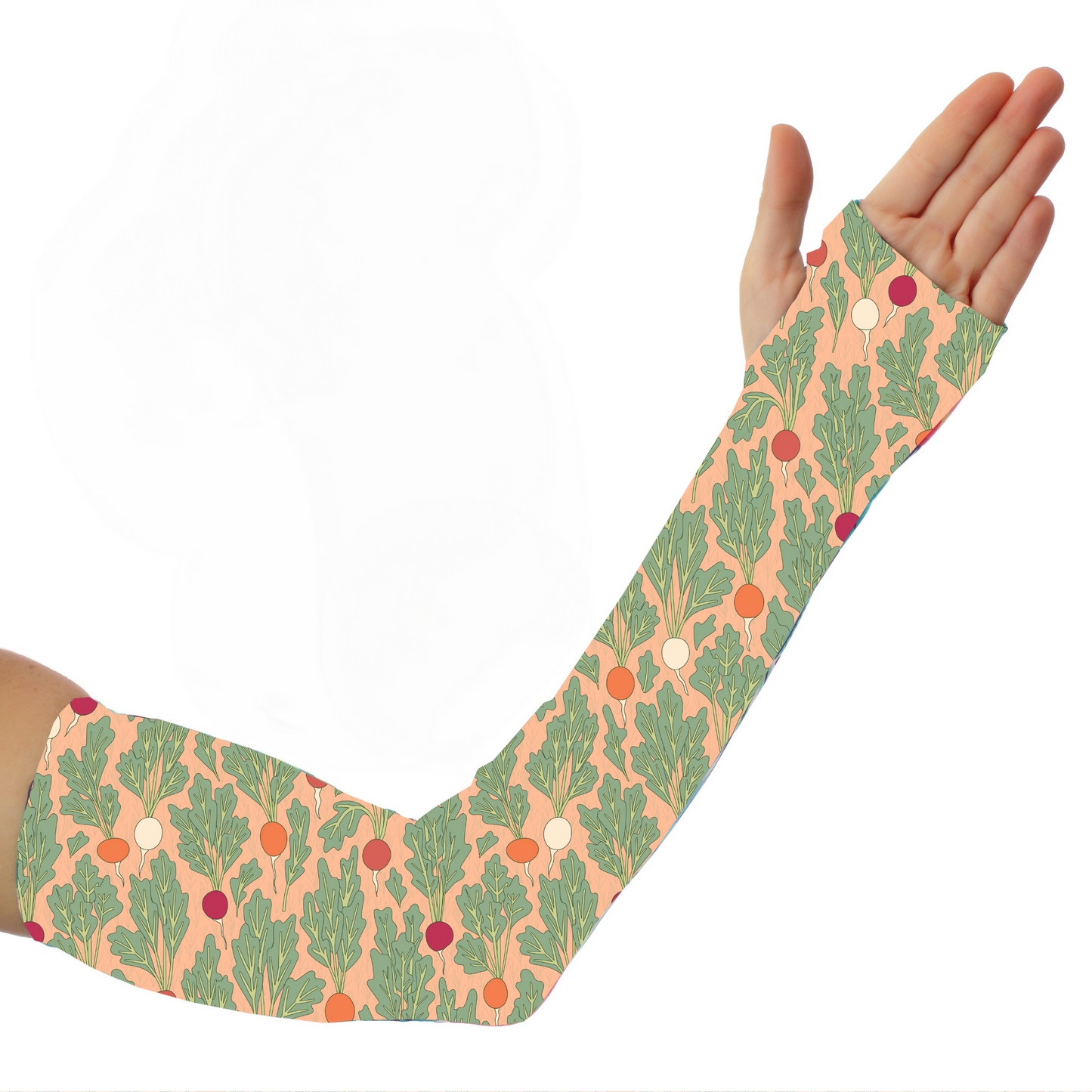 Pantala Moon Gardening Sleeves with Thumb Hole (Radish)